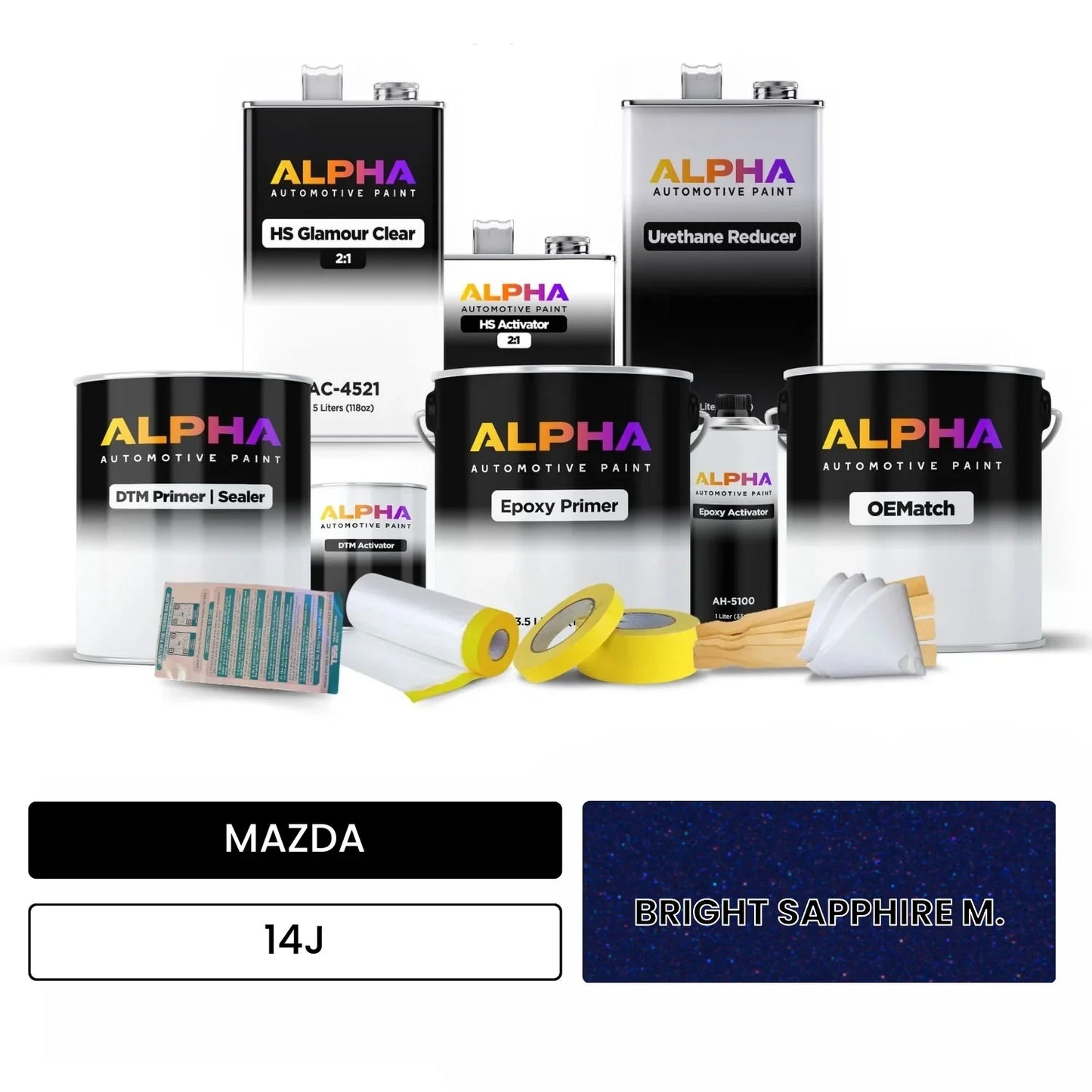 MAZDA BRIGHT SAPPHIRE M. 14J OEMatch Vehicle Paint Kit
