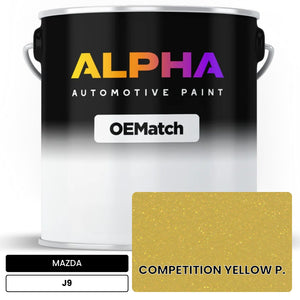 MAZDA COMPETITION YELLOW P. J9 | OEMatch Automotive Basecoat
