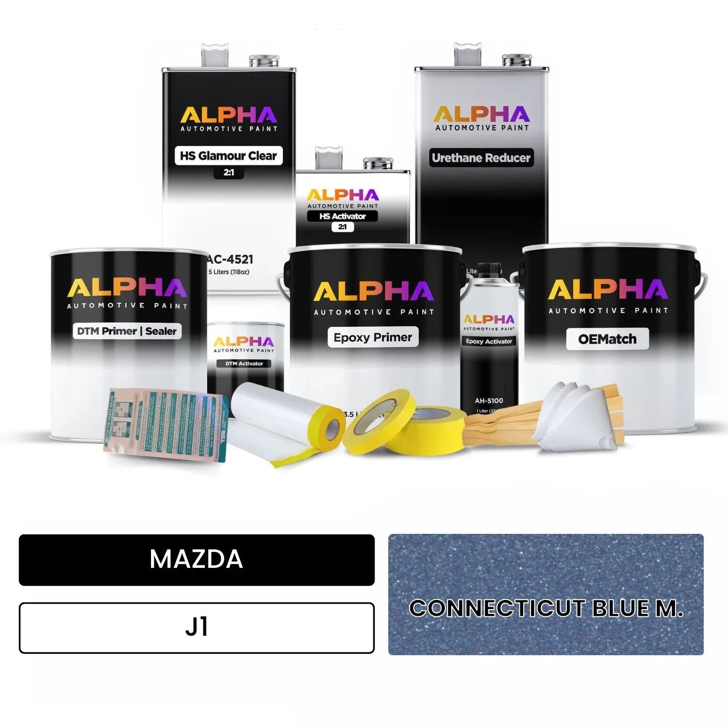 MAZDA CONNECTICUT BLUE M. J1 OEMatch Vehicle Paint Kit