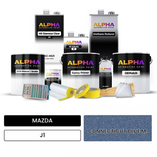 MAZDA CONNECTICUT BLUE M. J1 OEMatch Vehicle Paint Kit