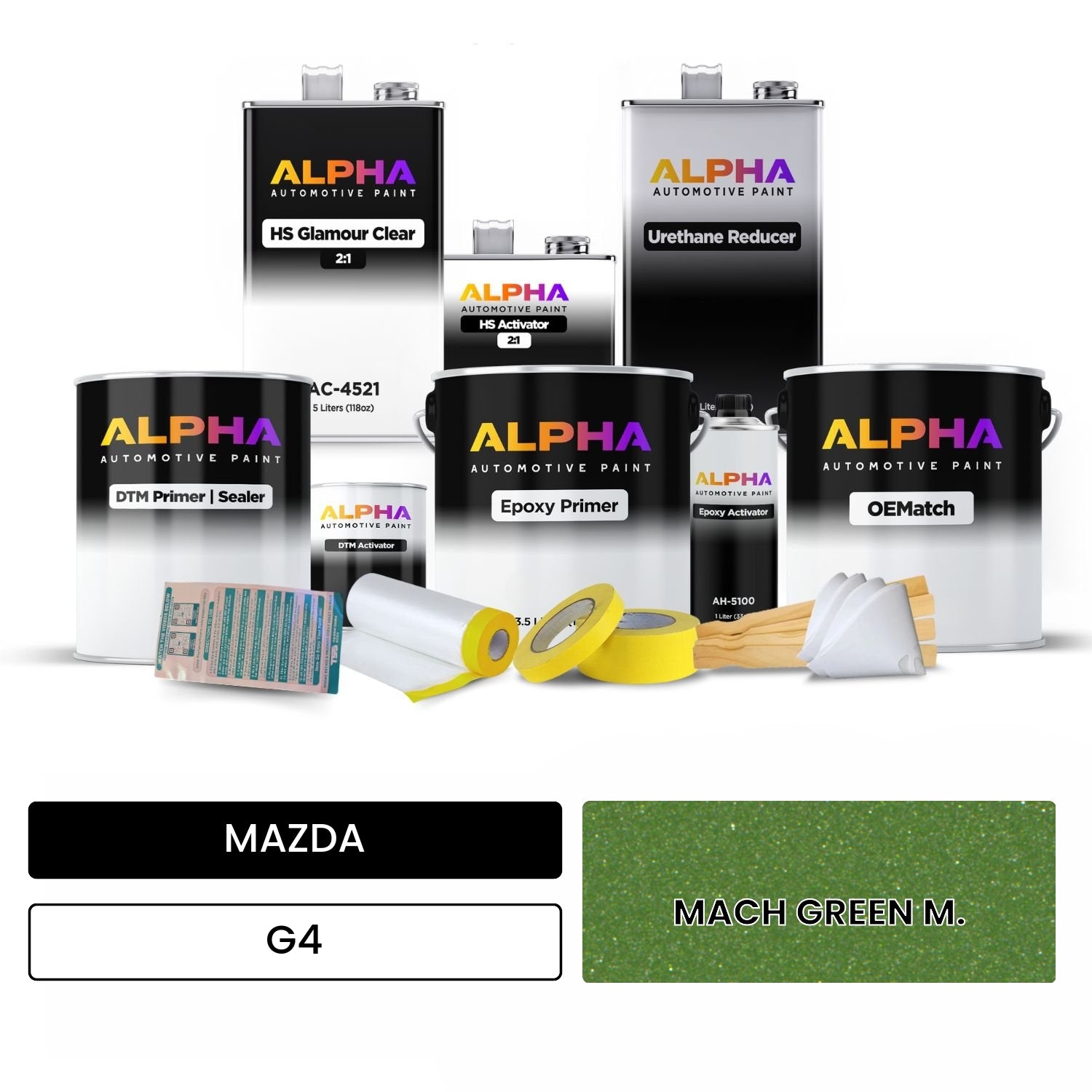 MAZDA MACH GREEN M. G4 OEMatch Vehicle Paint Kit