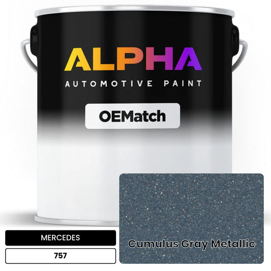 MERCEDES Cumulus Gray Metallic 757 OEMatch Basecoat