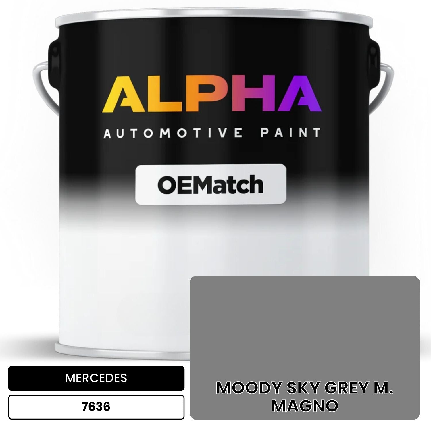 MERCEDES MOODY SKY GREY M. MAGNO  7636 OEMatch Basecoat