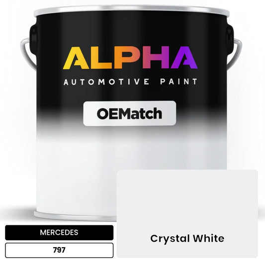 MERCEDES Crystal White 797 OEMatch Basecoat