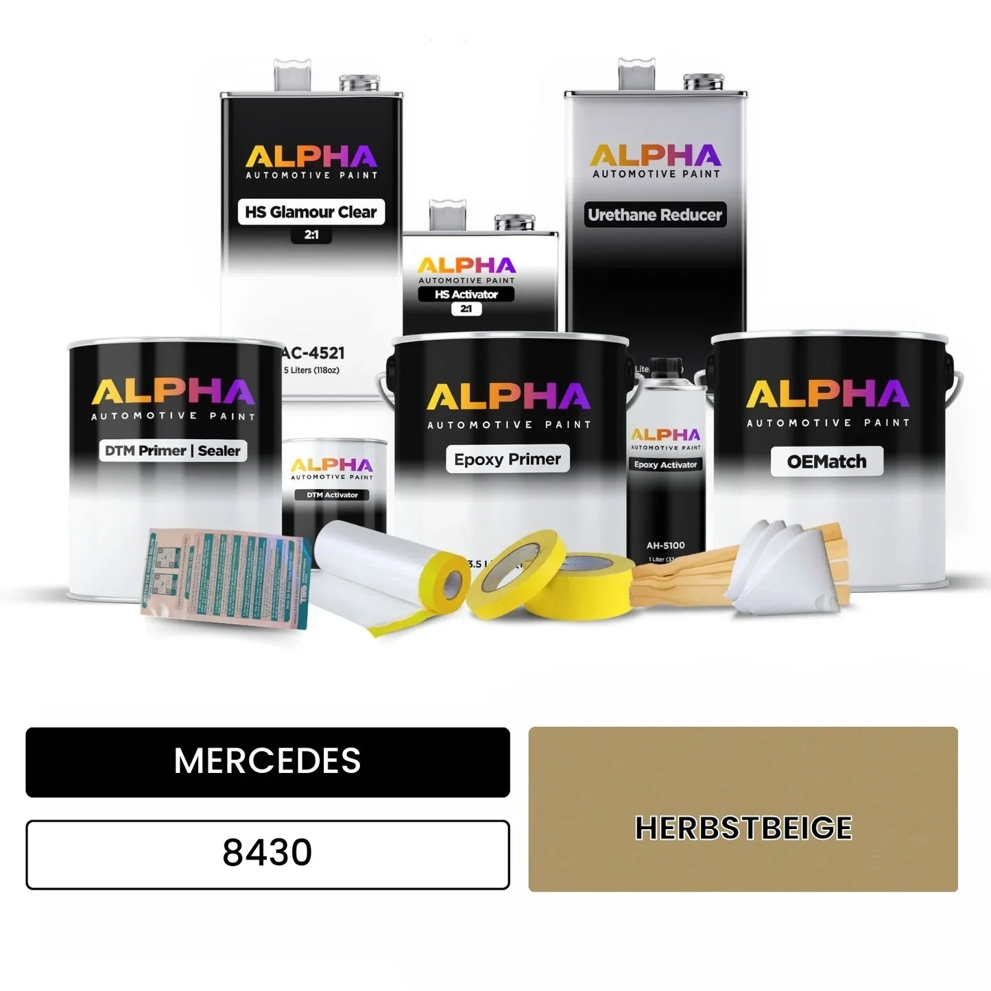 MERCEDES Autumn Beige 8430 OEMatch Vehicle Paint Kit
