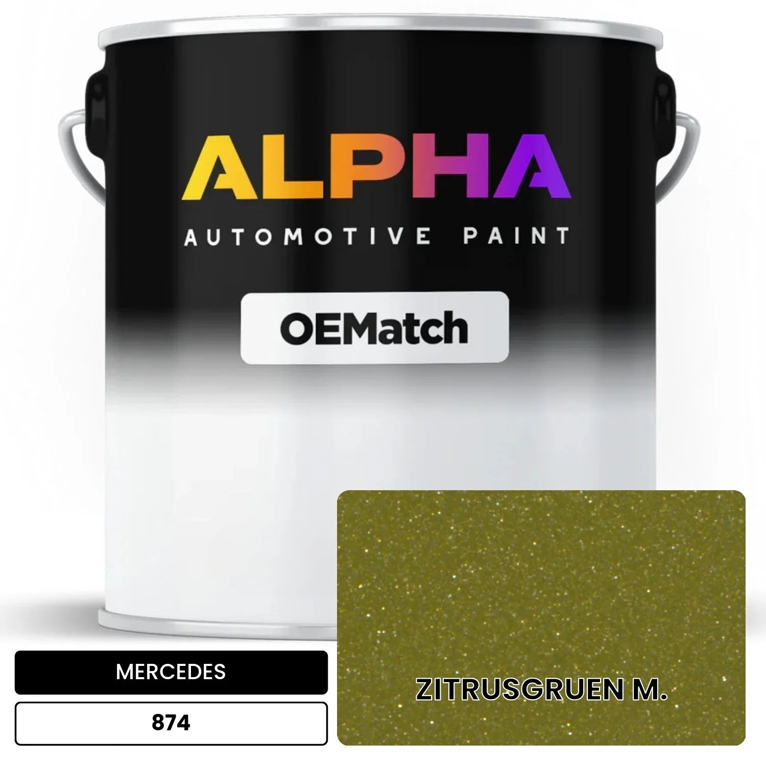 MERCEDES Citrus Green 874 OEMatch Basecoat