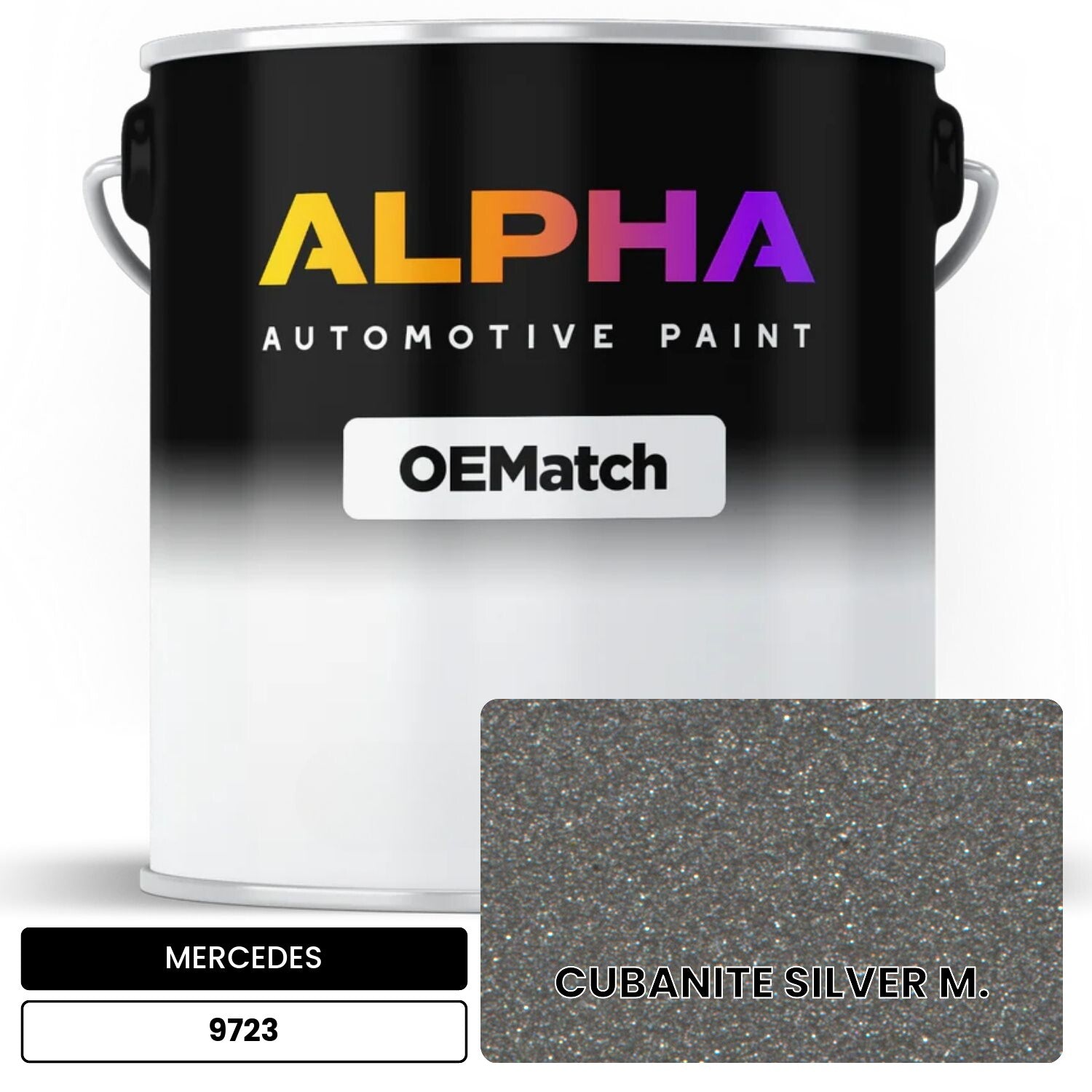 MERCEDES Cubanite Silver Metallic 9723 OEMatch Basecoat
