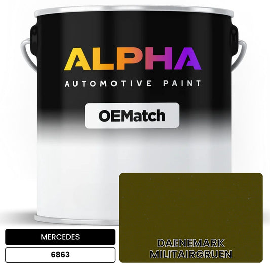 MERCEDES Denmark Military Green 6863 OEMatch Basecoat