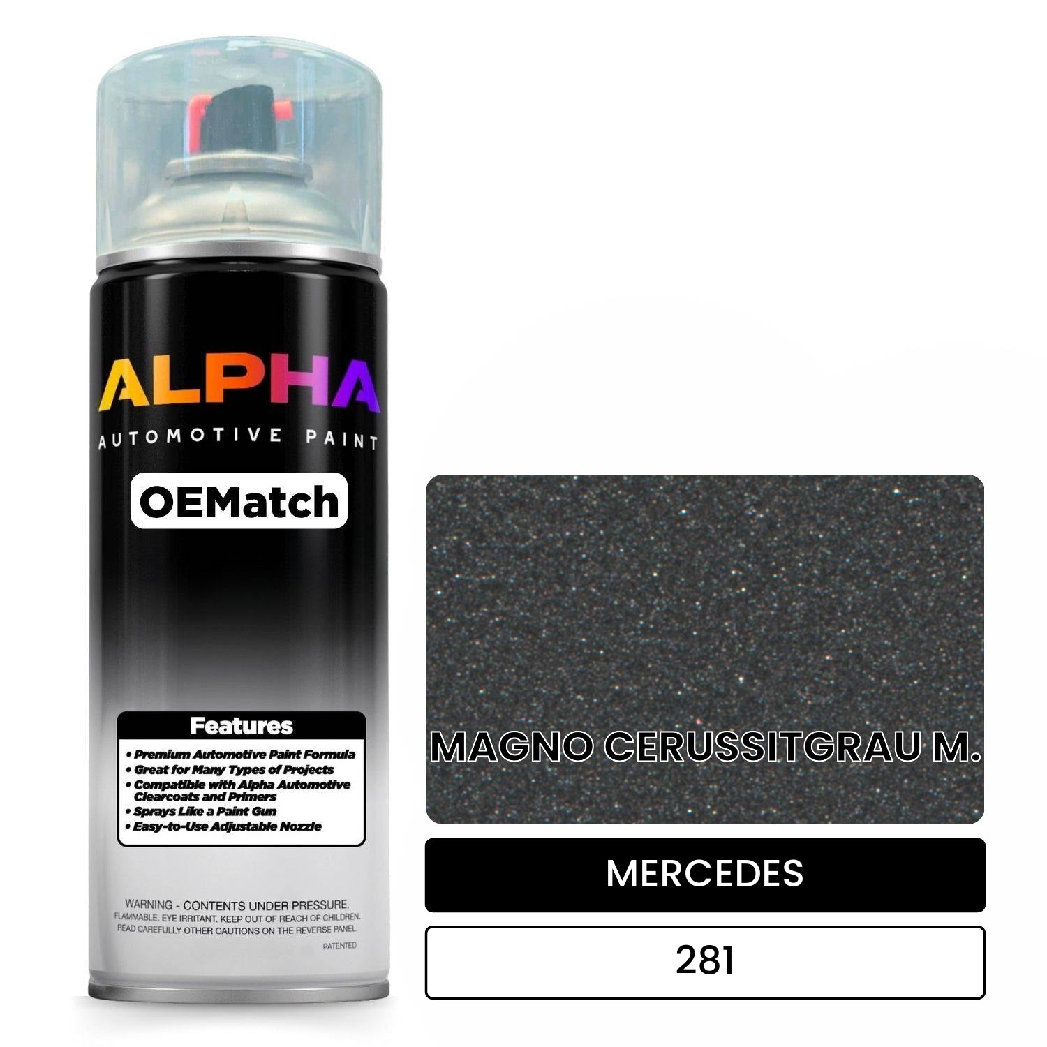 MERCEDES Designo Magno Cerussite Gray 281 OEMatch Spraycan