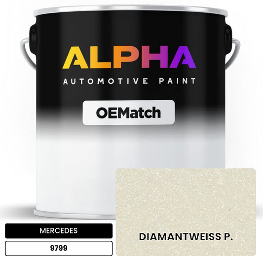 MERCEDES Diamond White 9799 OEMatch Basecoat