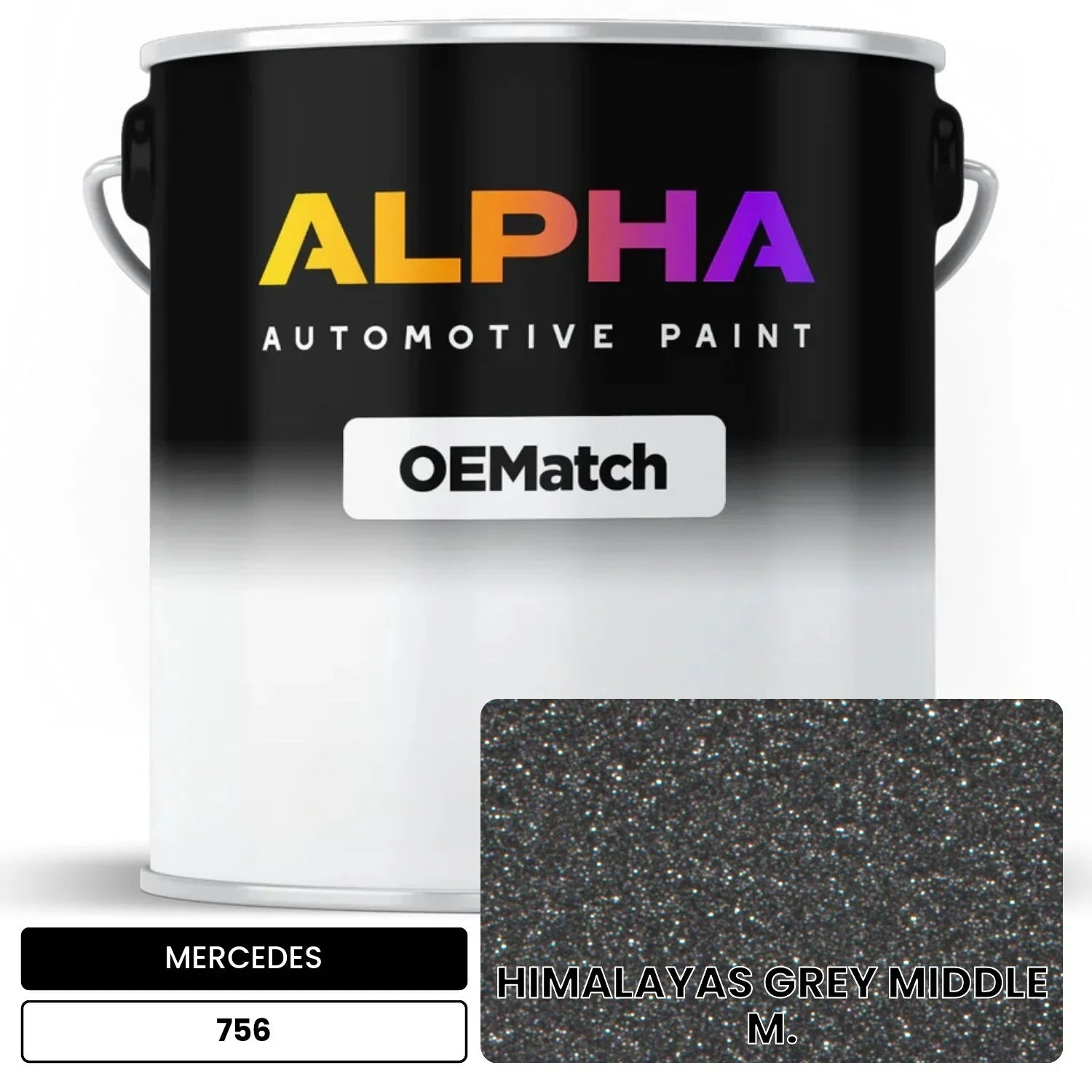 MERCEDES Himalayas Grey Metallic 756 OEMatch Basecoat