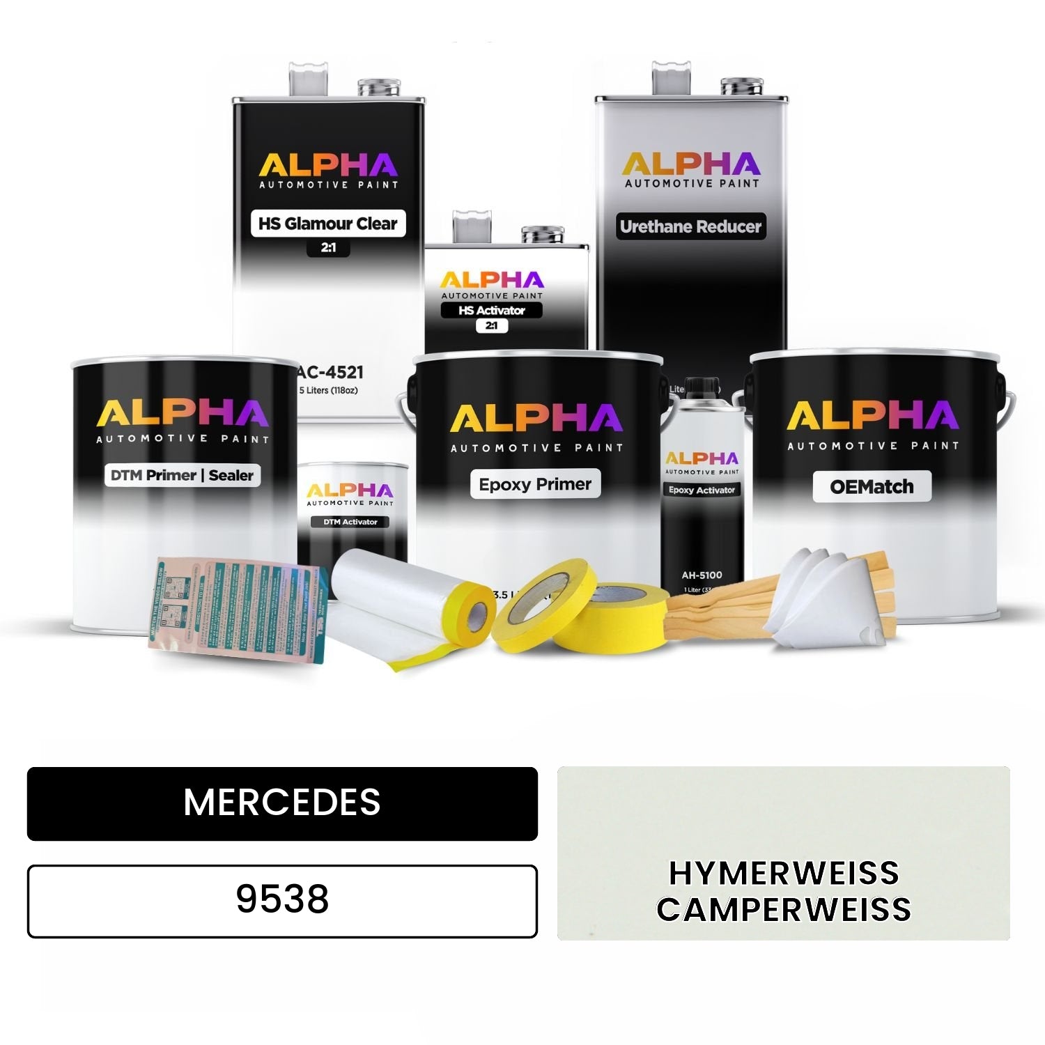 MERCEDES Hymer White 9538 OEMatch Vehicle Paint Kit