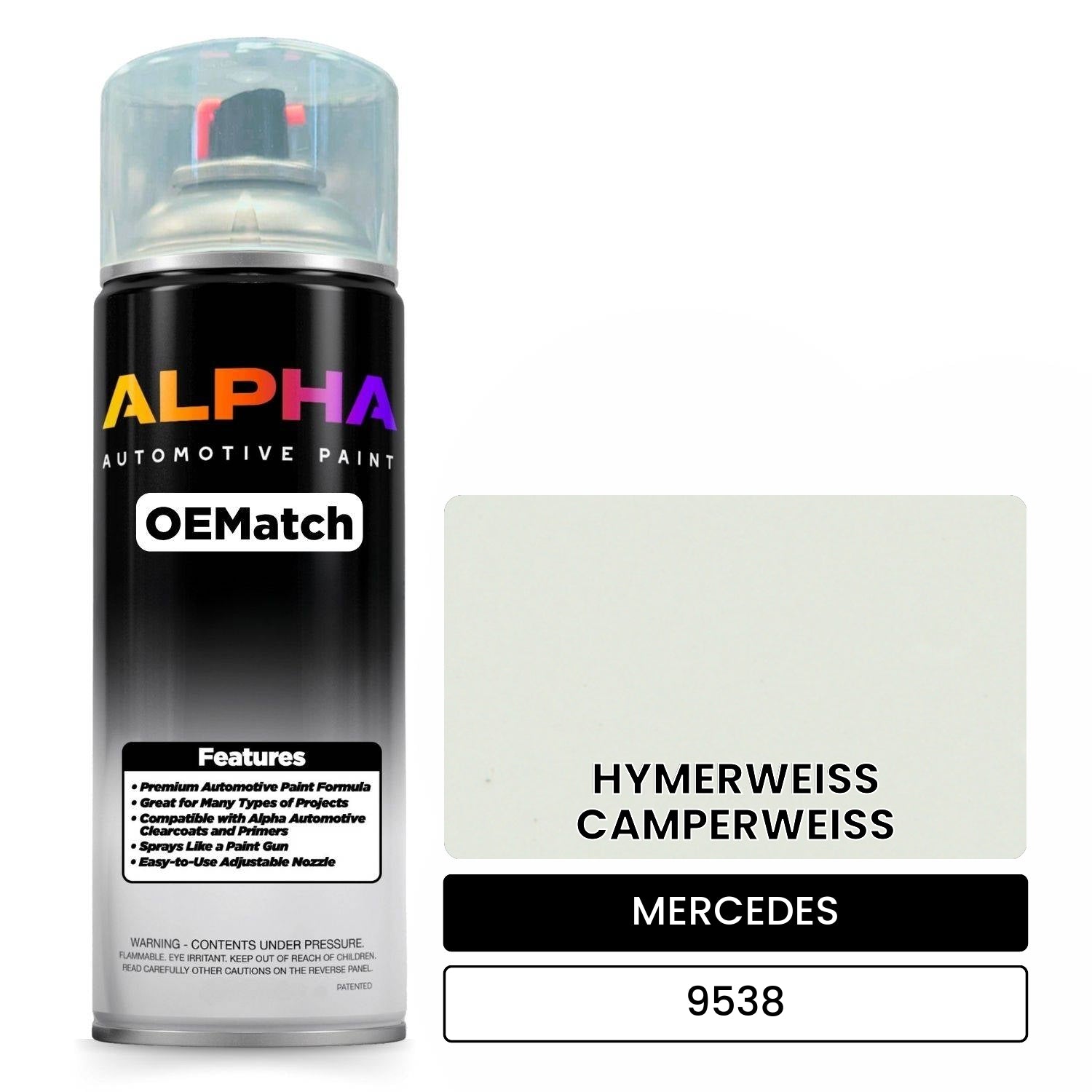 MERCEDES Hymer White 9538 OEMatch Spraycan