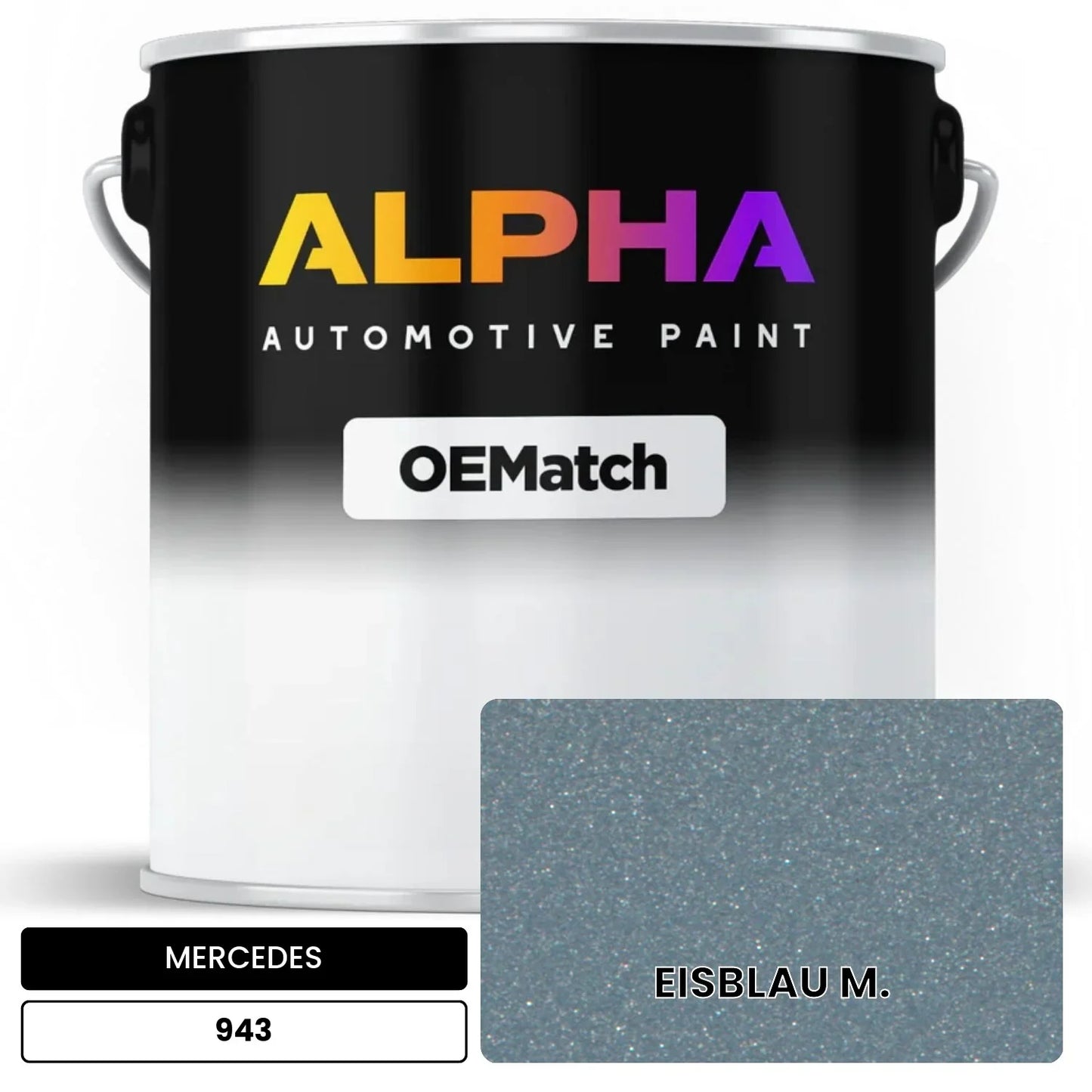 MERCEDES Ice Blue 943 OEMatch Basecoat
