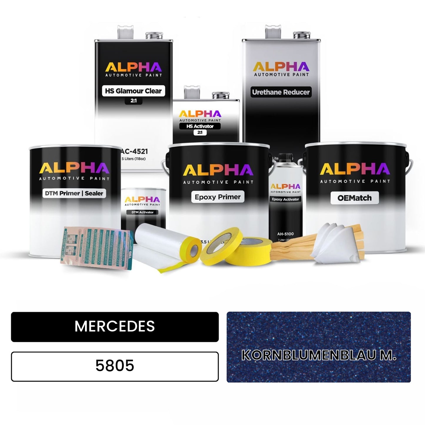 MERCEDES KORNBLUMENBLAU M. 5805 OEMatch Vehicle Paint Kit