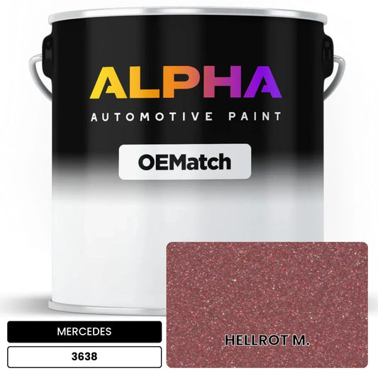 MERCEDES Light Red Metallic 3638 OEMatch Basecoat