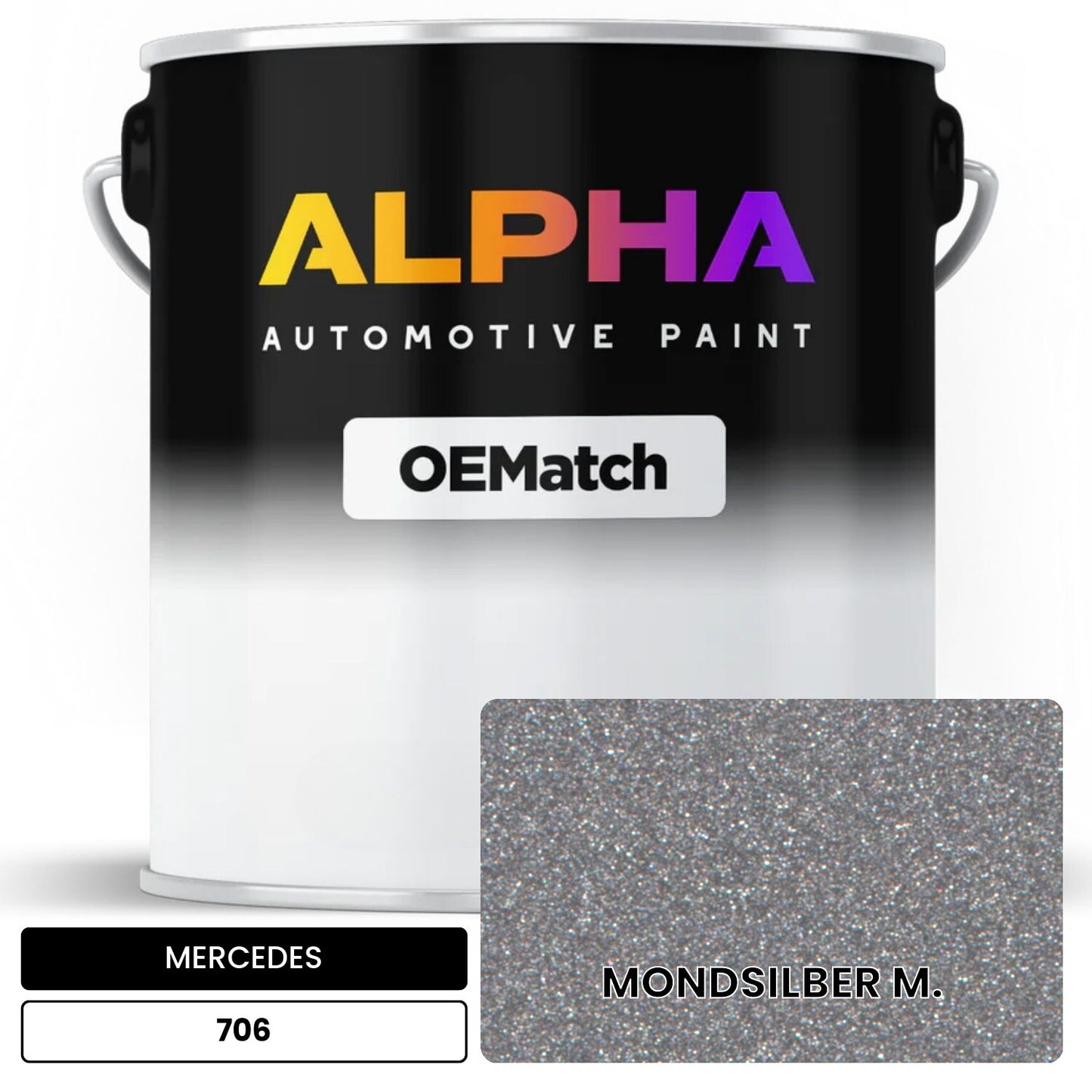 MERCEDES Mondsilber Metallic 706 OEMatch Basecoat