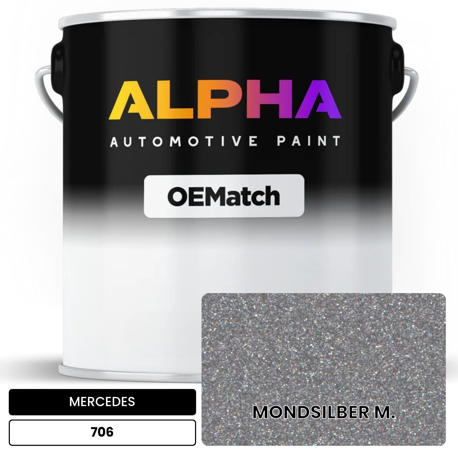 MERCEDES Mondsilber Metallic 706 OEMatch Basecoat