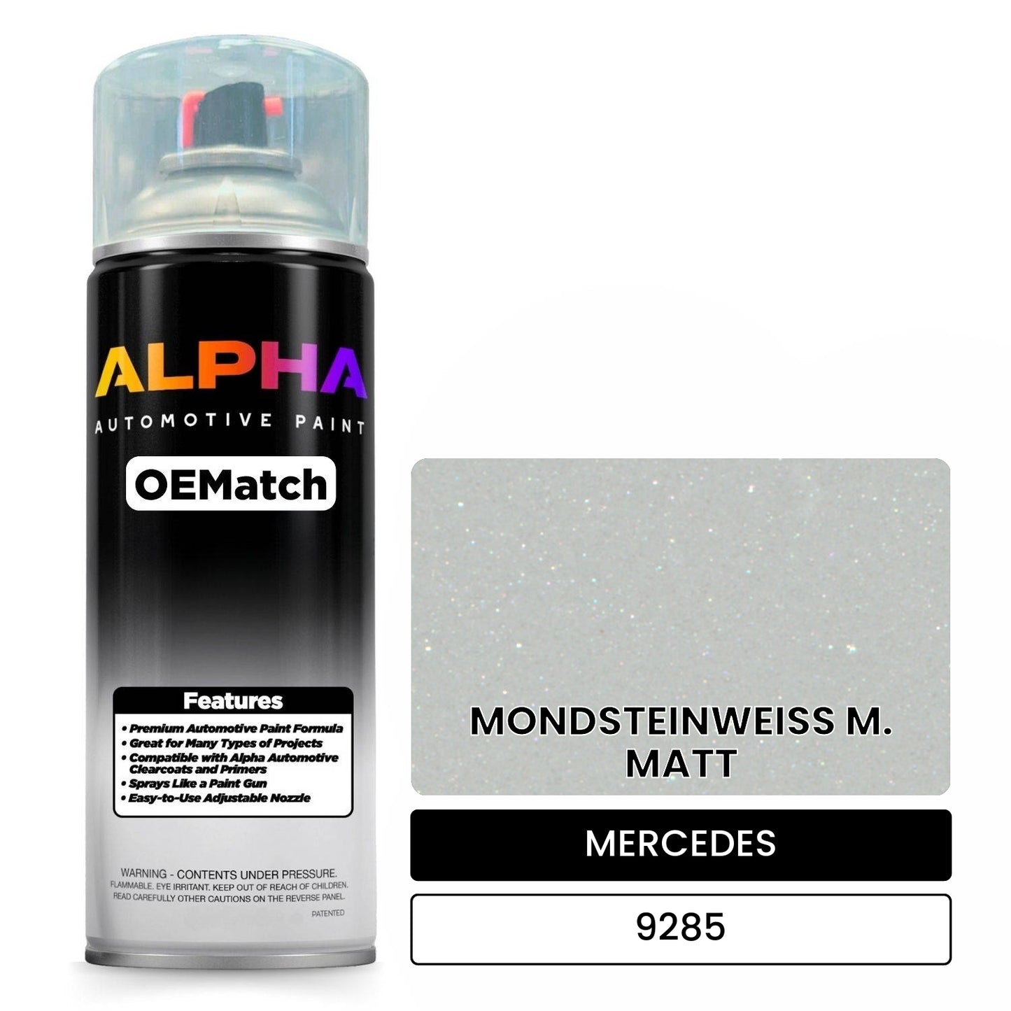 MERCEDES Moonstone White Matte 9285 OEMatch Spraycan