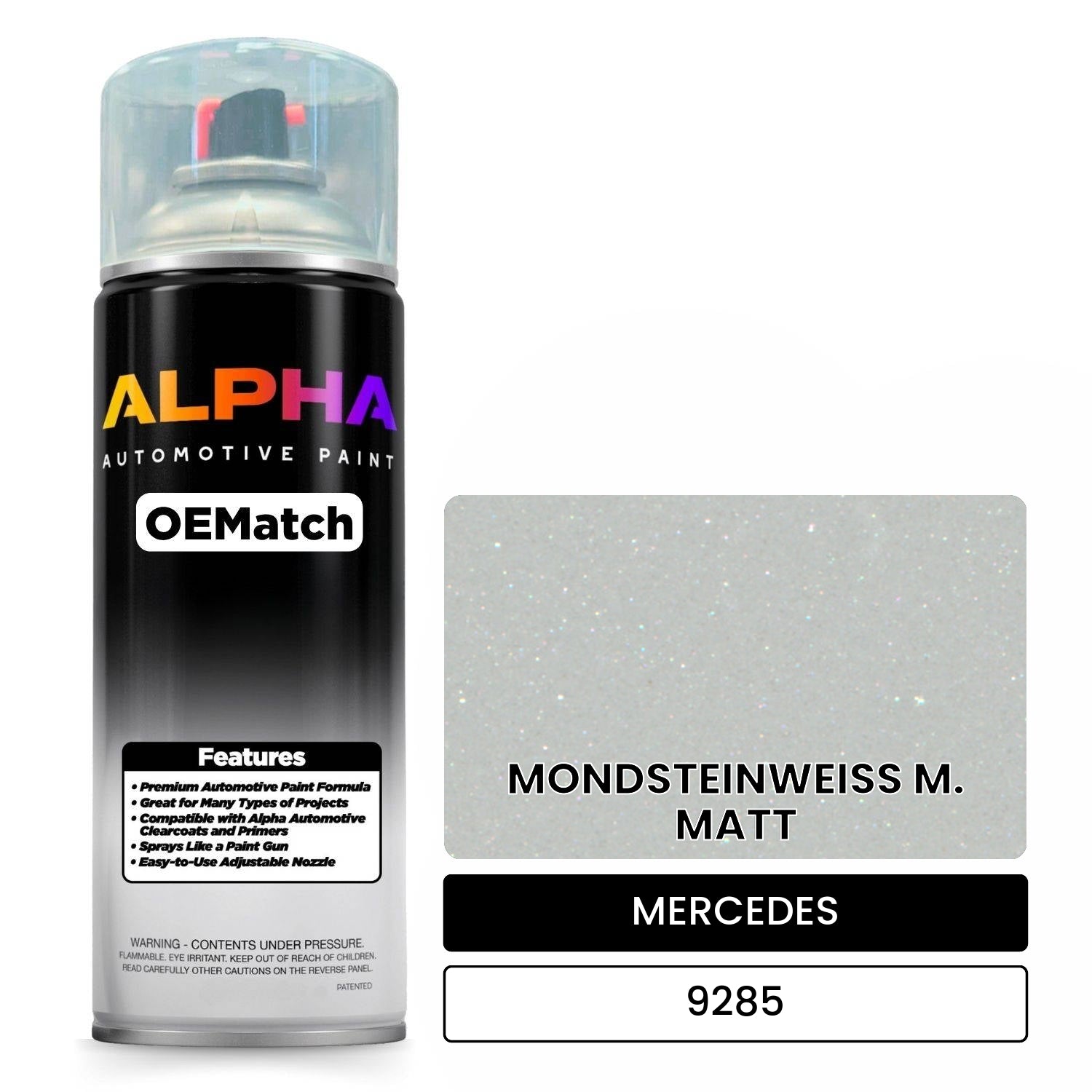 MERCEDES Moonstone White Matte 9285 OEMatch Spraycan