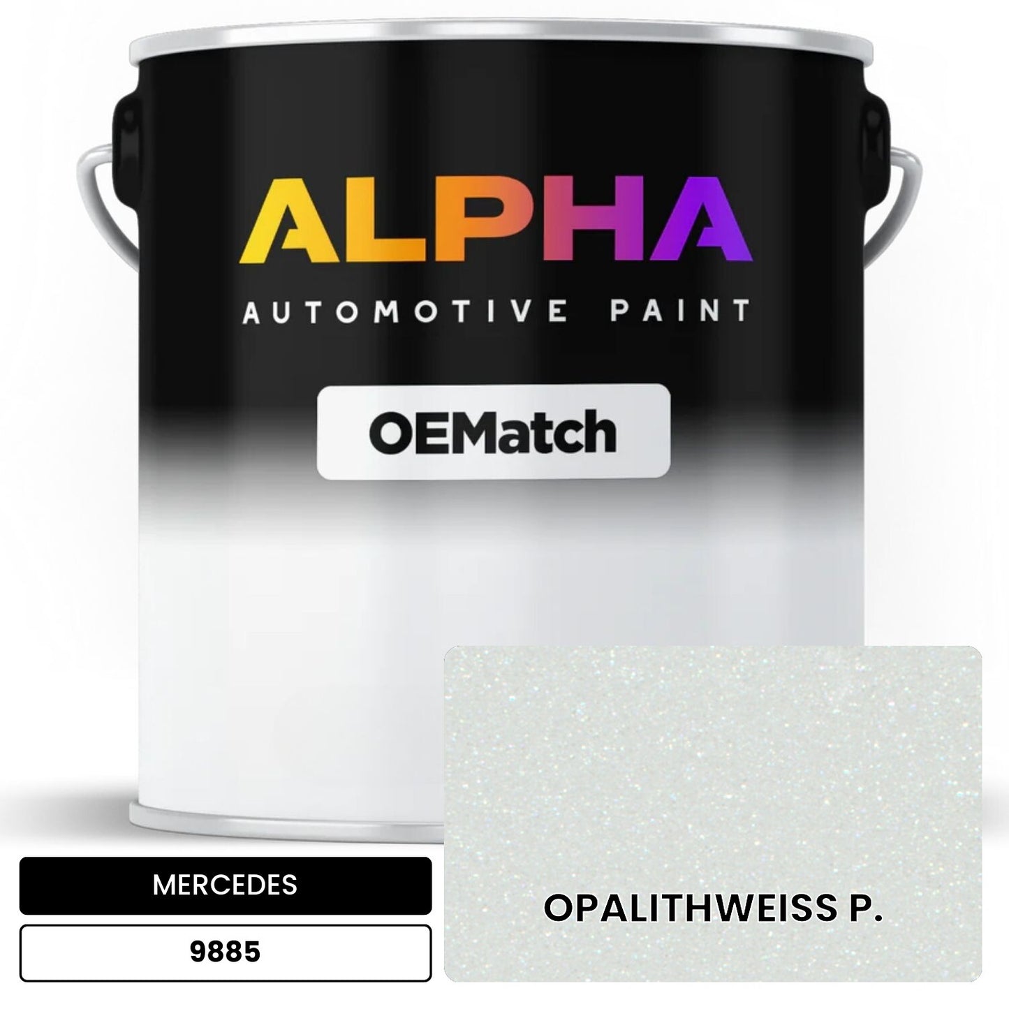 MERCEDES Opalith White 9885 OEMatch Basecoat