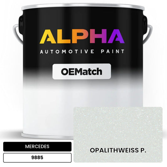 MERCEDES Opalith White 9885 OEMatch Basecoat