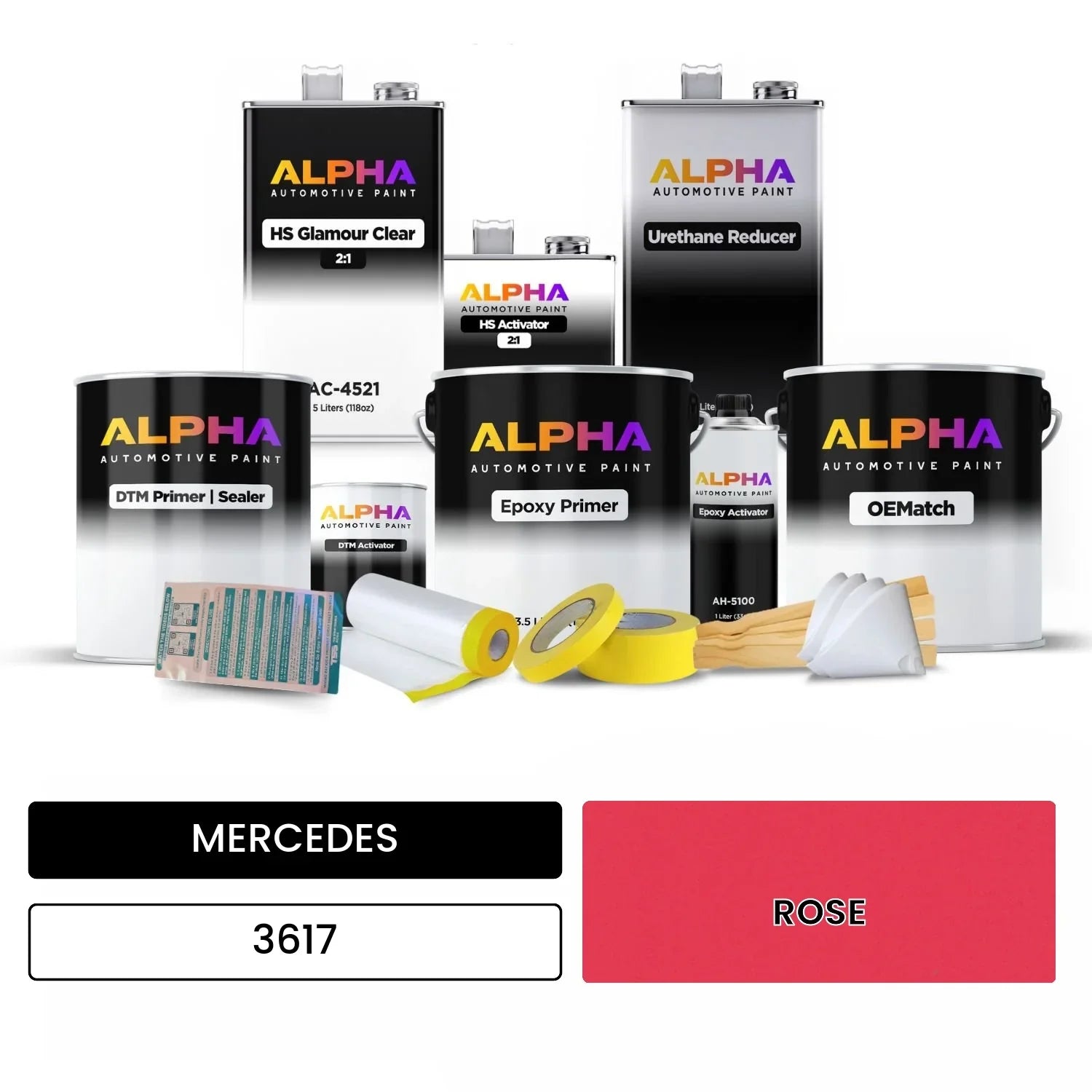 MERCEDES Rose 3617 OEMatch Vehicle Paint Kit
