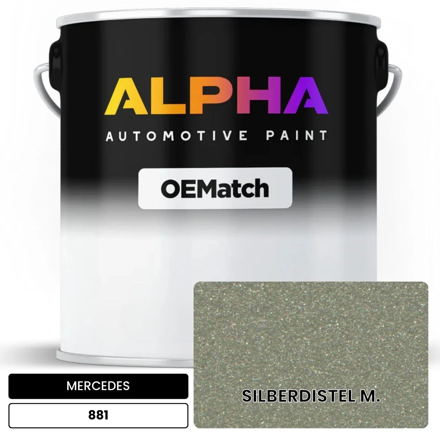 MERCEDES Silver Thistle 881 OEMatch Basecoat