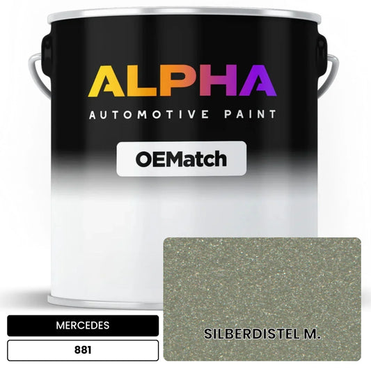 MERCEDES Silver Thistle 881 OEMatch Basecoat