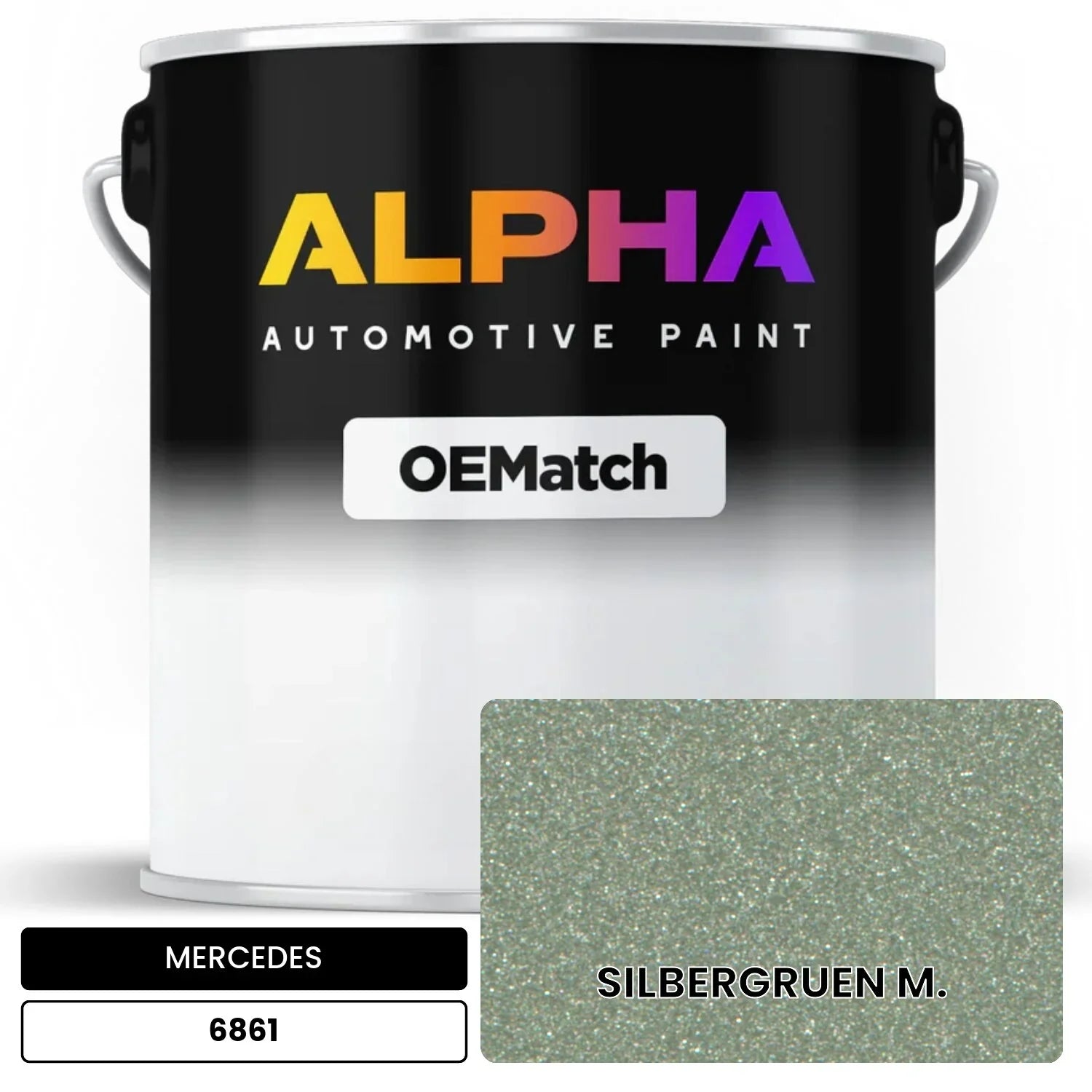 MERCEDES Silvergreen 6861 OEMatch Basecoat