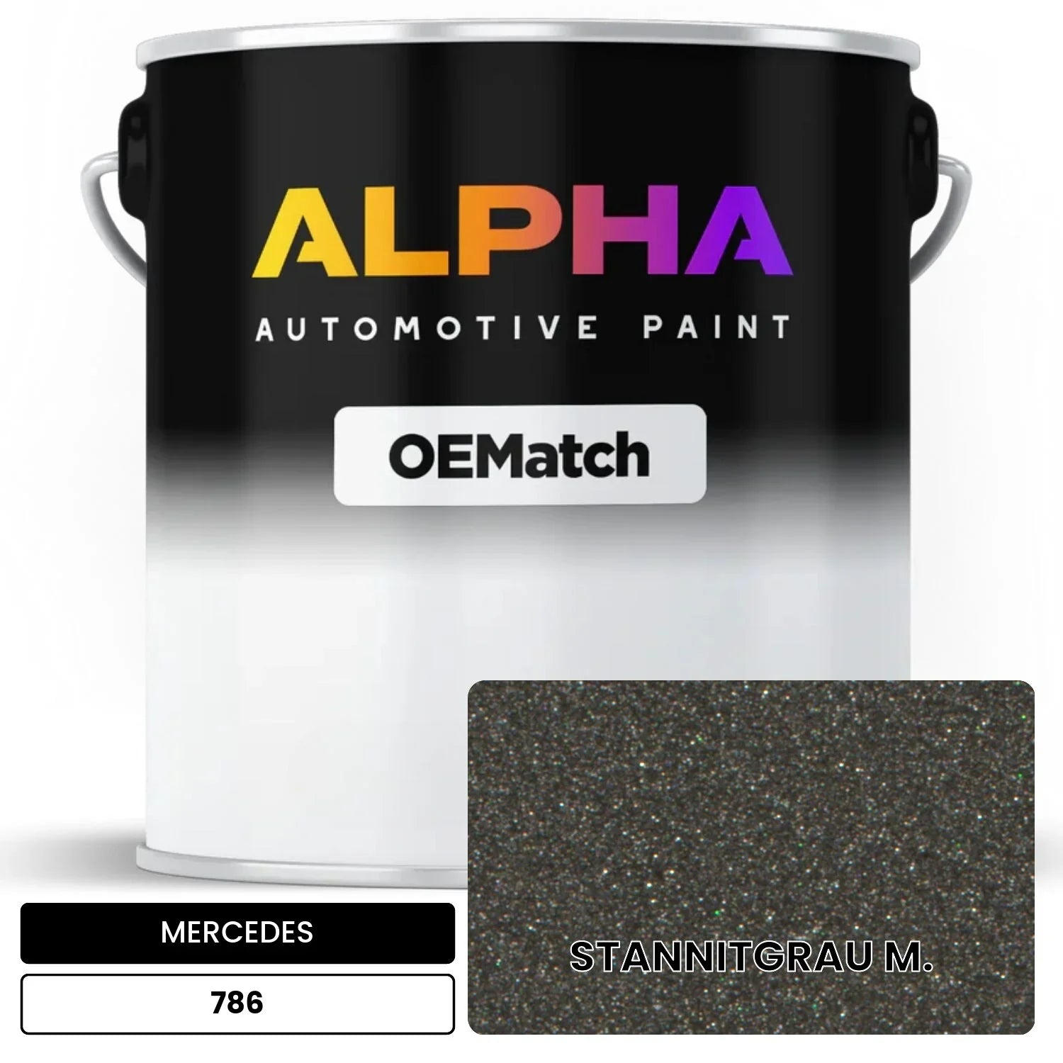 MERCEDES Stannite Gray Metallic 786 OEMatch Basecoat