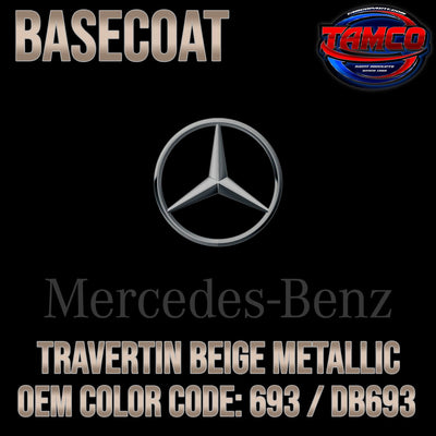 Mercedes Travertin Beige Metallic | 693 / DB693 | 2001-2008 | OEM Basecoat - The Spray Source - Tamco Paint Manufacturing