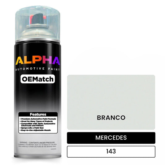 MERCEDES White 143 OEMatch Spraycan