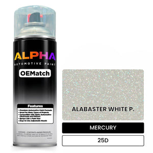 MERCURY ALABASTER WHITE P. 25D | OEMatch Automotive Spraycan