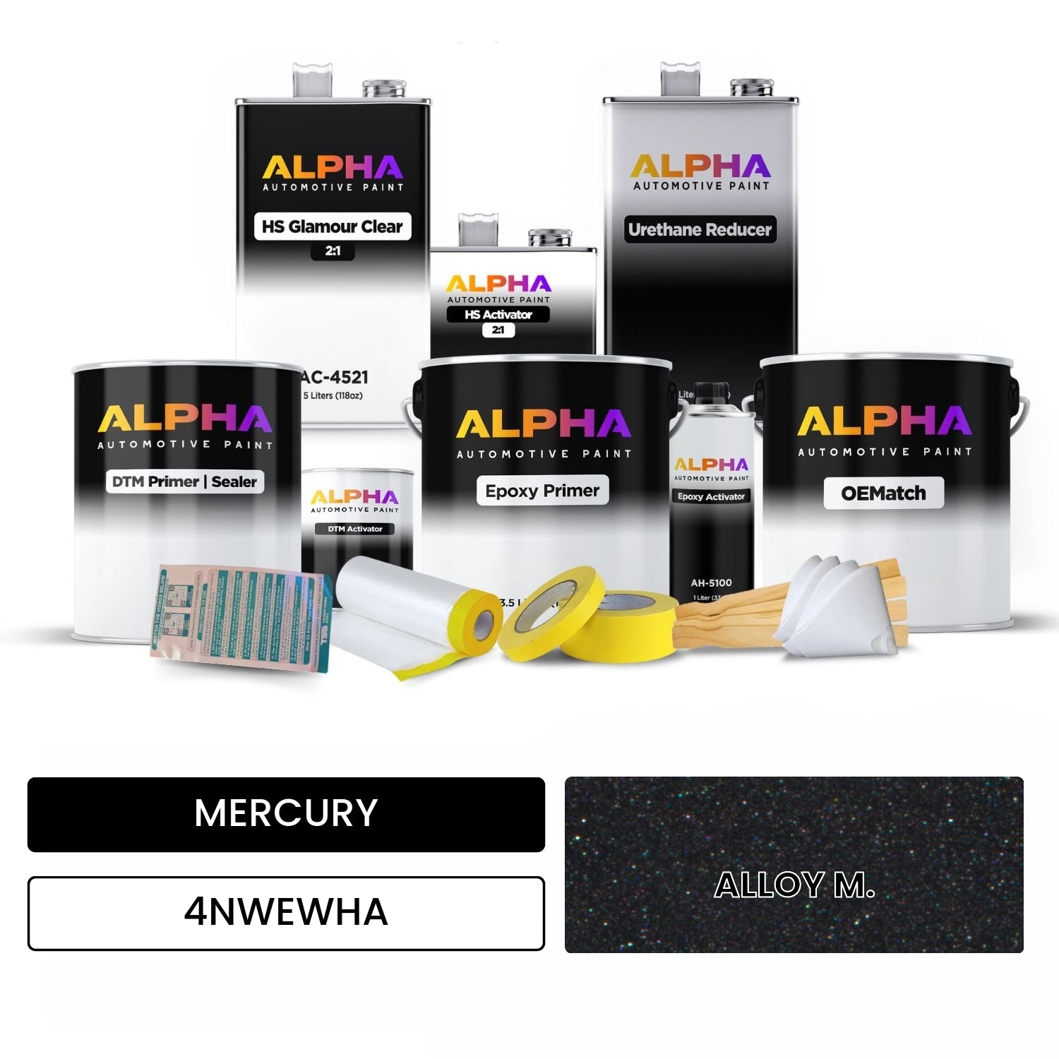 MERCURY ALLOY M. 4NWEWHA OEMatch Vehicle Paint Kit