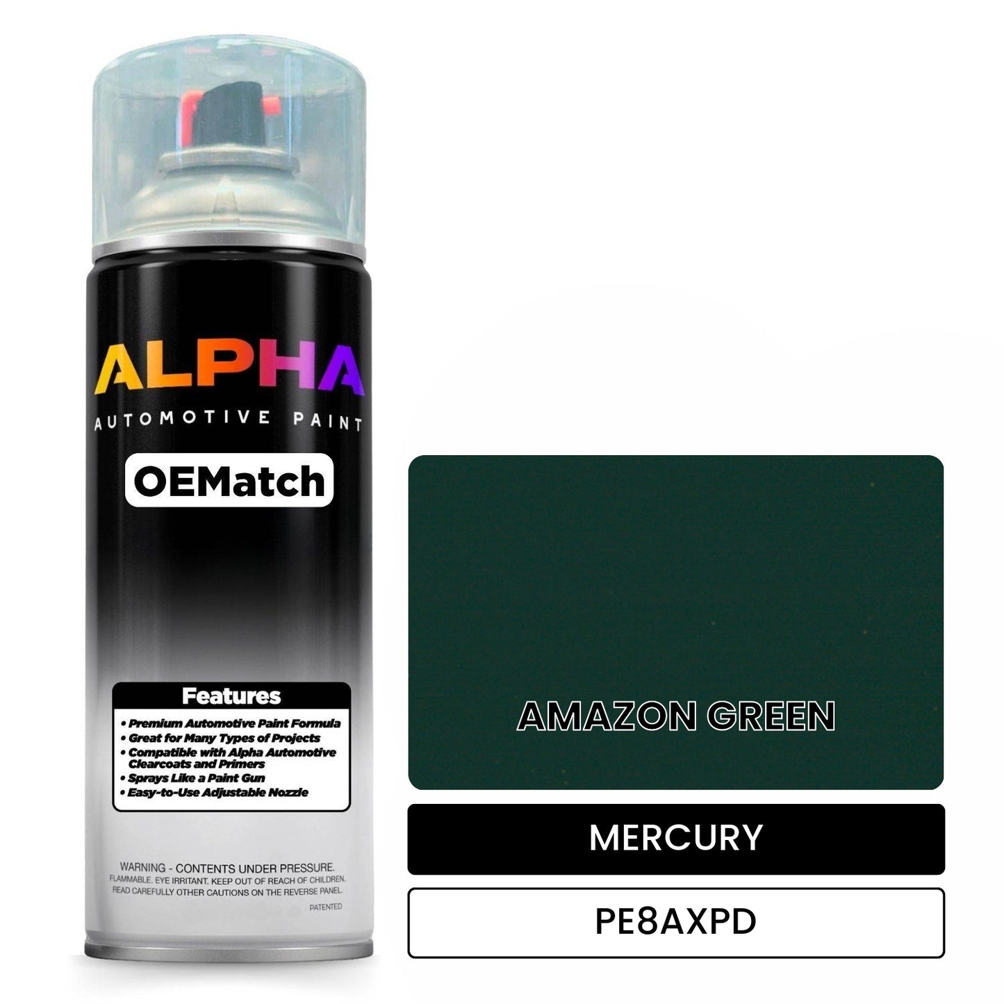 MERCURY AMAZON GREEN PE8AXPD OEMatch Spraycan