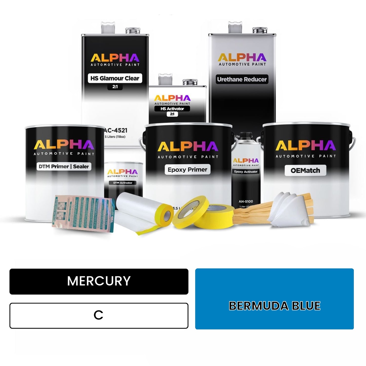MERCURY BERMUDA BLUE C OEMatch Vehicle Paint Kit