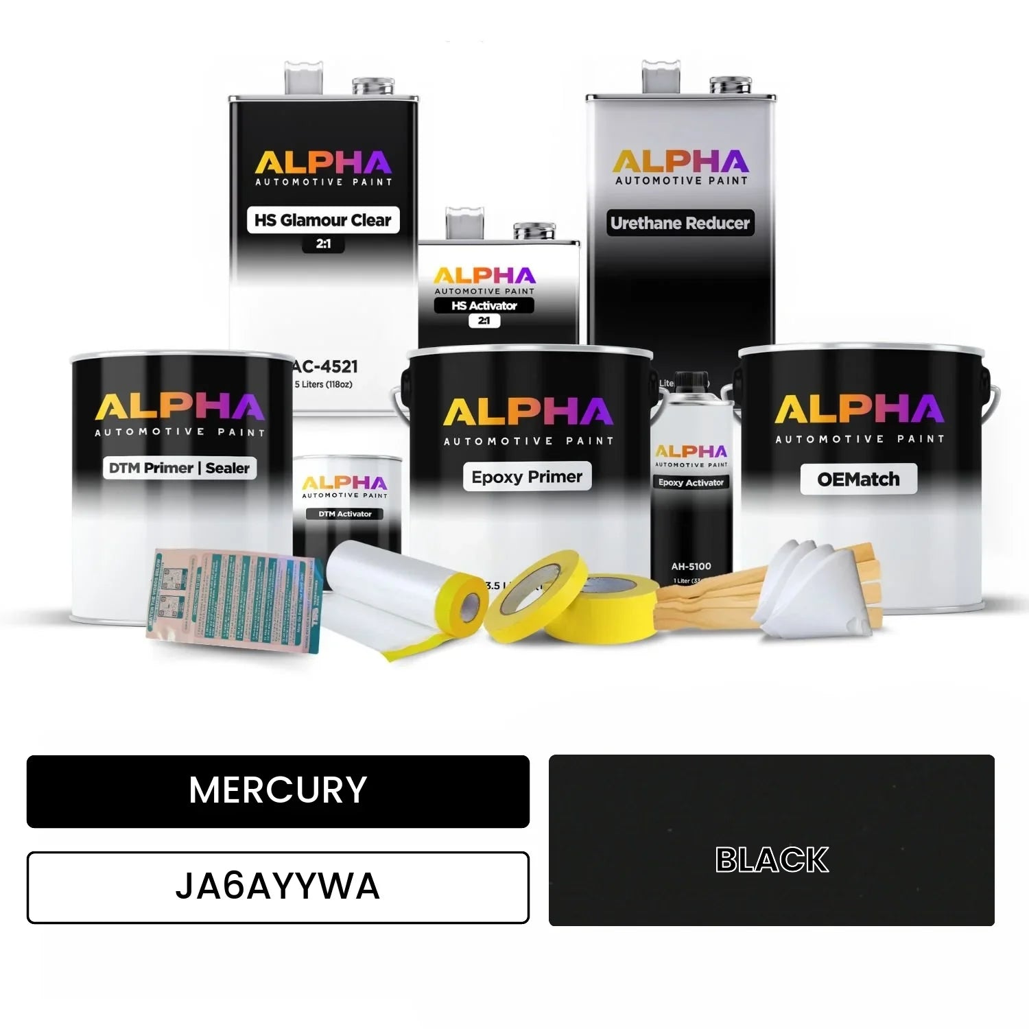 MERCURY BLACK JA6AYYWA OEMatch Vehicle Paint Kit