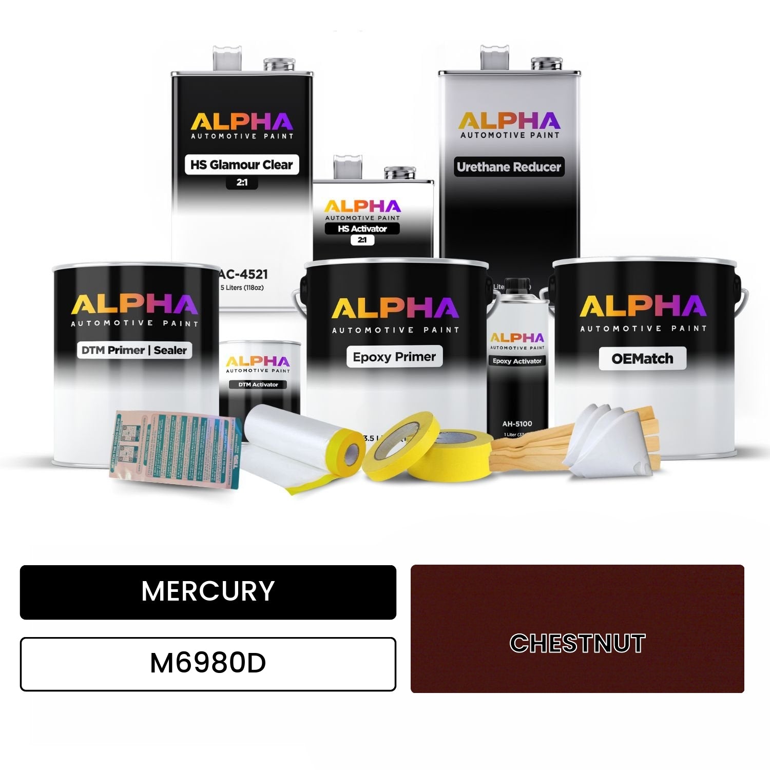MERCURY CHESTNUT M6980D OEMatch Vehicle Paint Kit