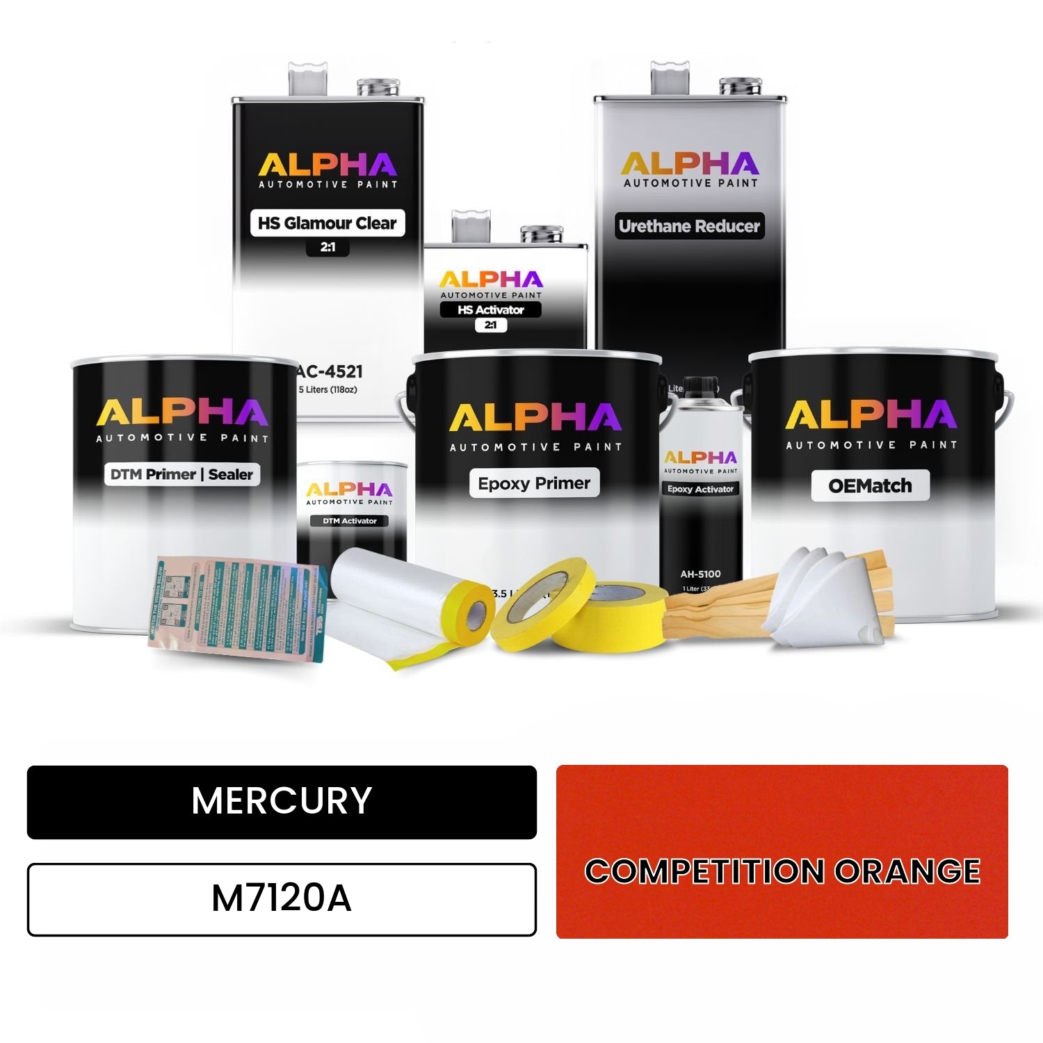 MERCURY COMPETITION ORANGE M7120A OEMatch Vehicle Paint Kit