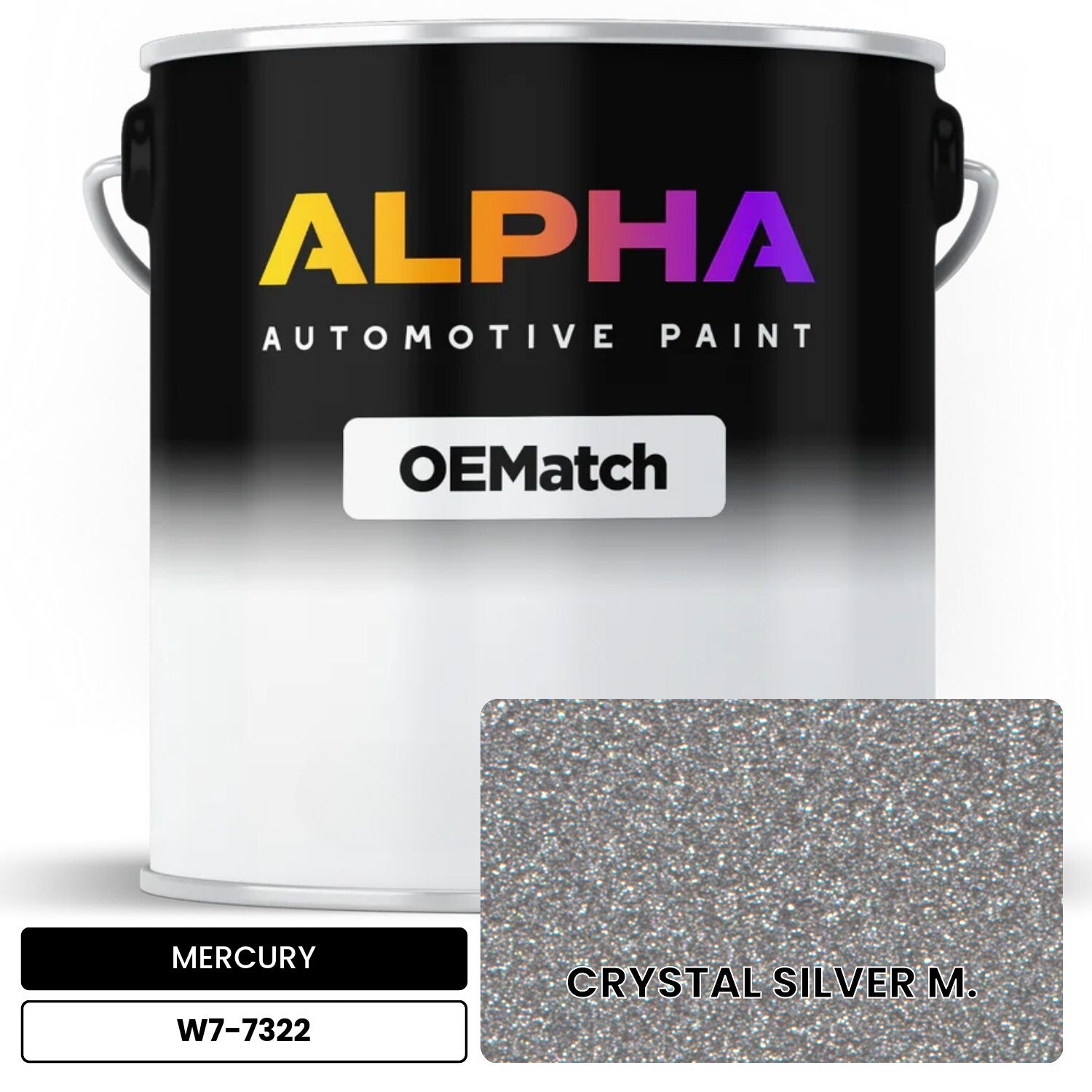 MERCURY CRYSTAL SILVER M. W7-7322 OEMatch Basecoat