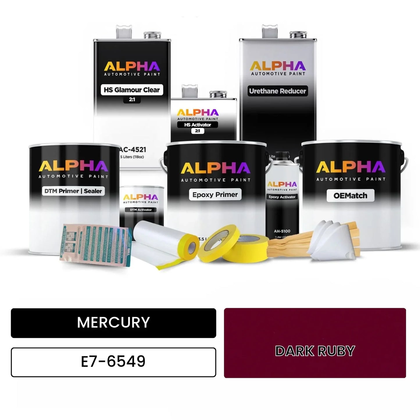 MERCURY DARK RUBY E7-6549 OEMatch Vehicle Paint Kit
