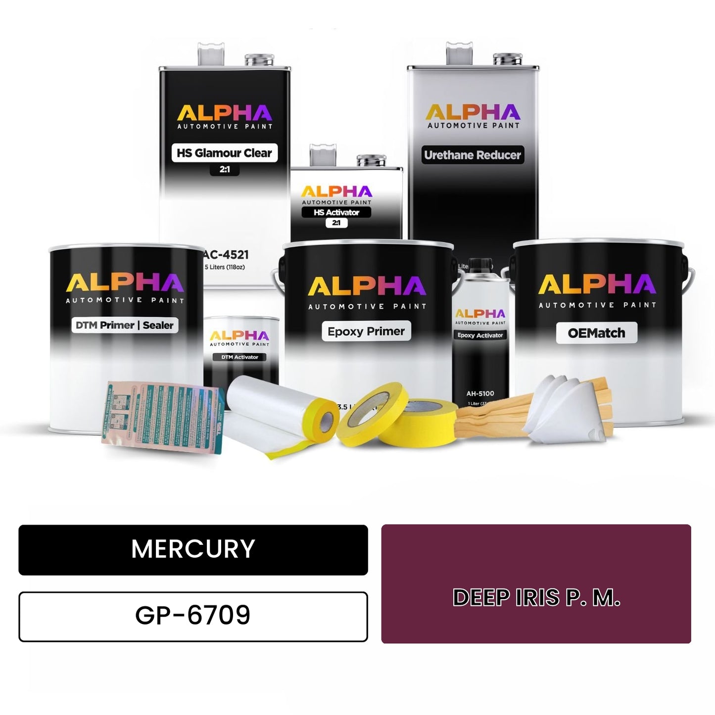 MERCURY DEEP IRIS P. M. GP-6709 OEMatch Vehicle Paint Kit