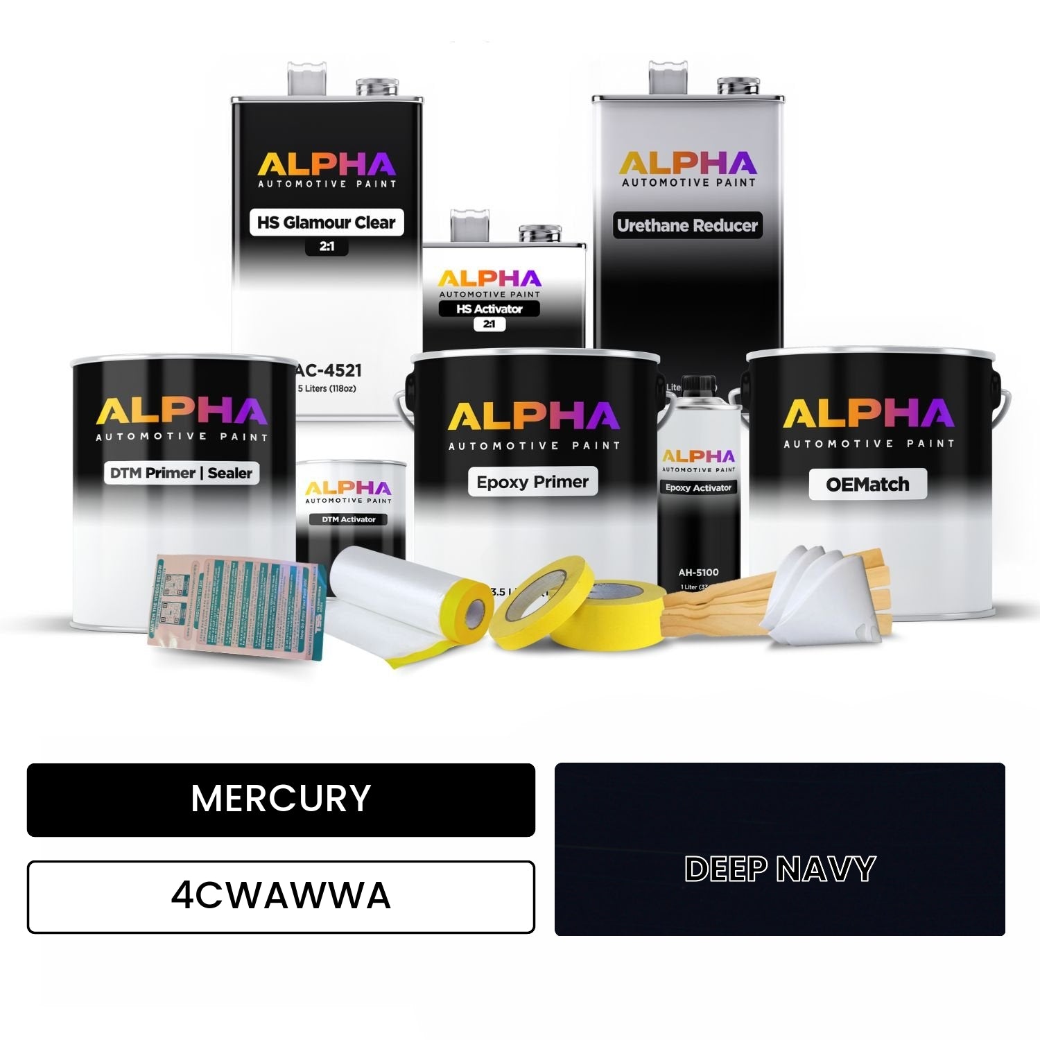 MERCURY DEEP NAVY 4CWAWWA OEMatch Vehicle Paint Kit
