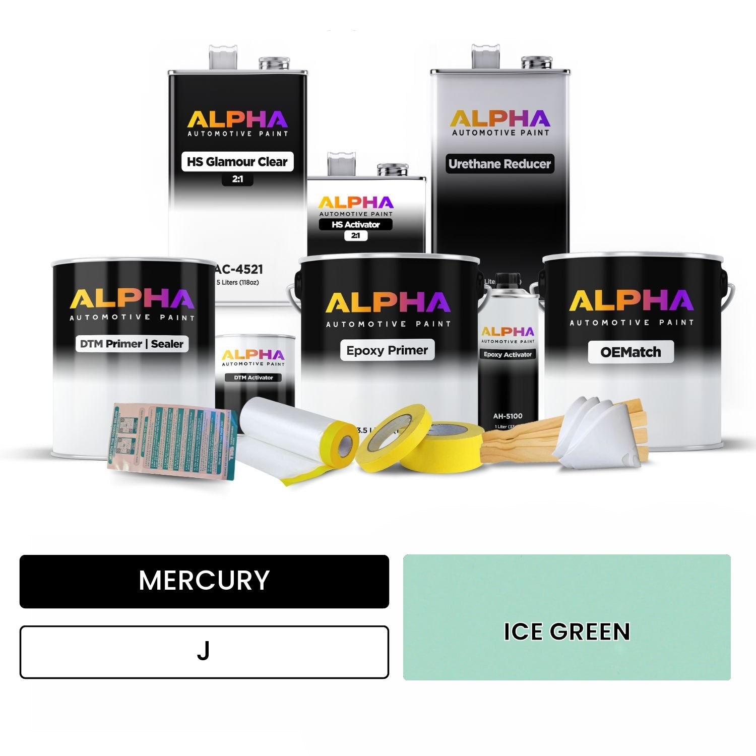 MERCURY ICE GREEN J OEMatch Vehicle Paint Kit