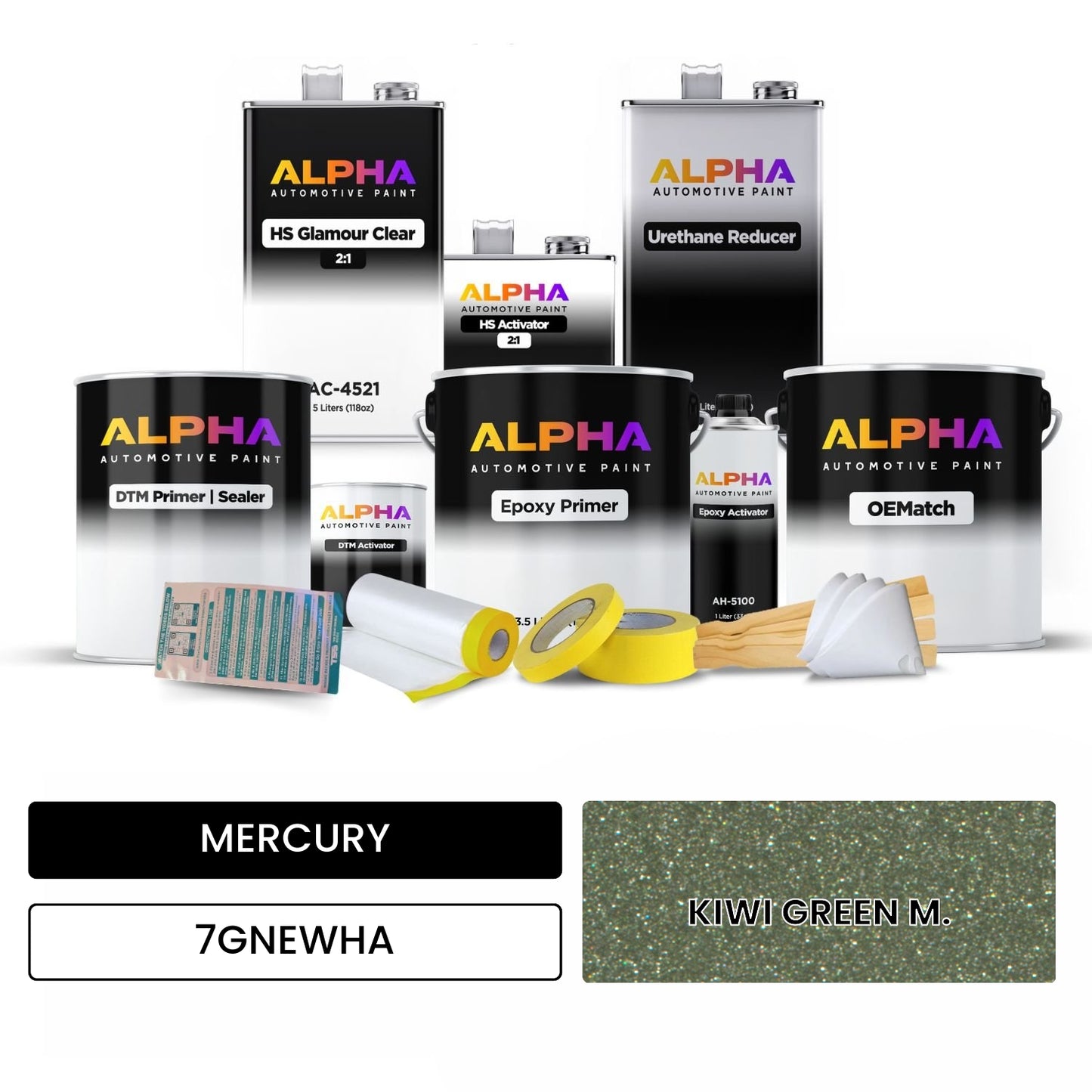 MERCURY KIWI GREEN M. 7GNEWHA OEMatch Vehicle Paint Kit