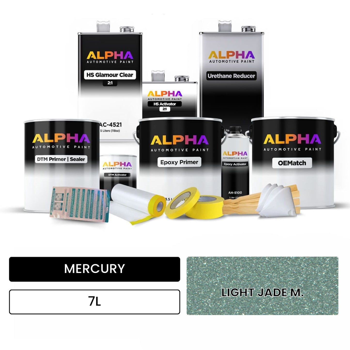 MERCURY LIGHT JADE M. 7L OEMatch Vehicle Paint Kit
