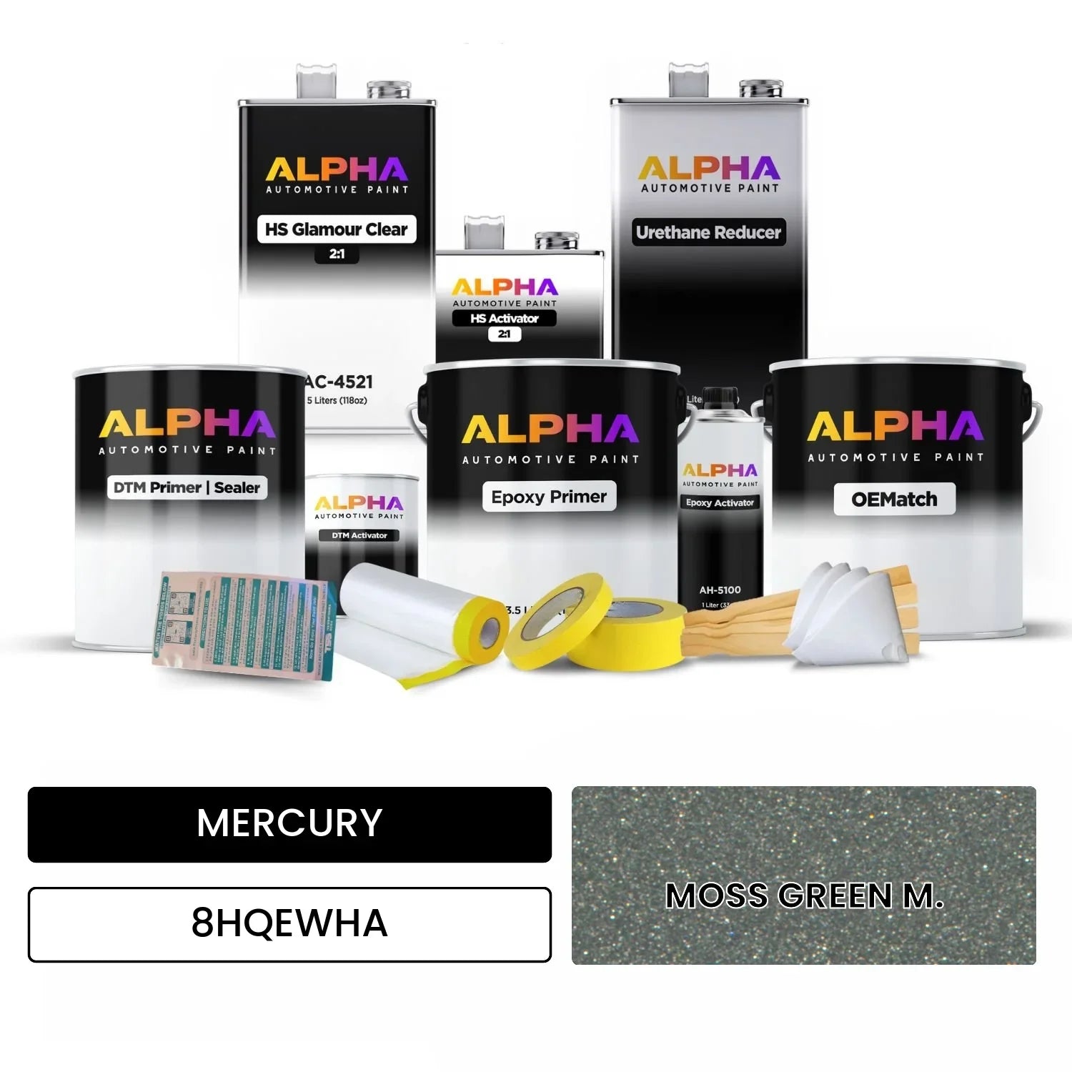 MERCURY MOSS GREEN M. 8HQEWHA OEMatch Vehicle Paint Kit