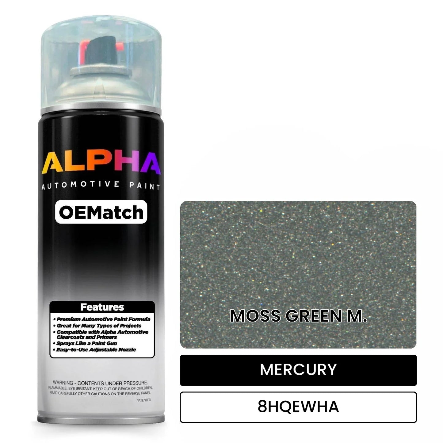 MERCURY MOSS GREEN M. 8HQEWHA OEMatch Spraycan