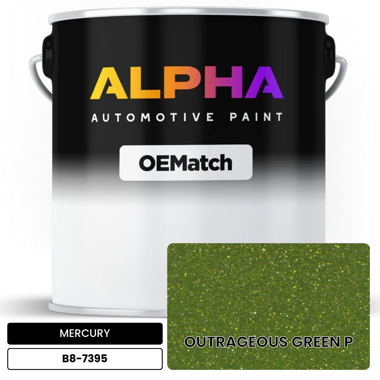 MERCURY OUTRAGEOUS GREEN P B8-7395 OEMatch Basecoat